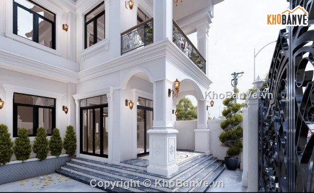 biệt thự mái thái,2 tầng mái thái,biệt thự 2 tầng mái thái