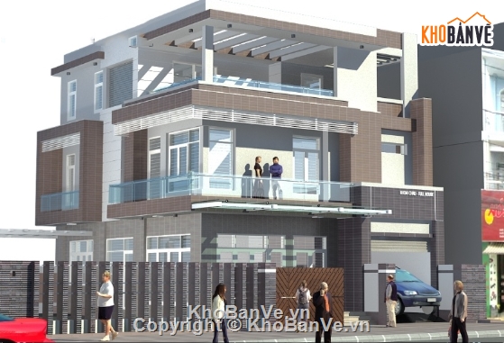 Biệt thự,biệt thự 3 tầng,cad biệt thự 3 tầng,file cad biệt thự 3 tầng