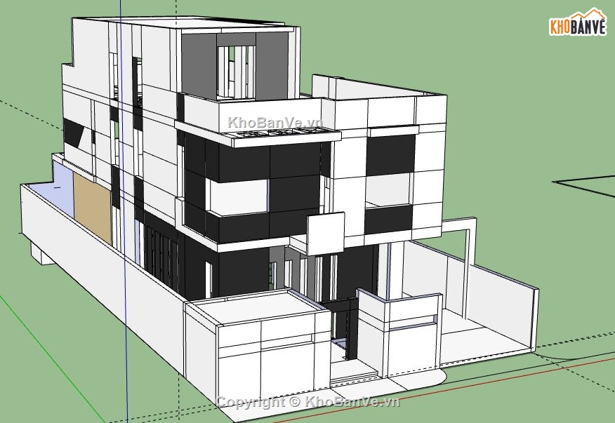 Biệt thự 3 tầng,model su biệt thự 3 tầng,file su biệt thự 3 tầng,biệt thự 3 tầng sketchup,file sketchup biệt thự 3 tầng