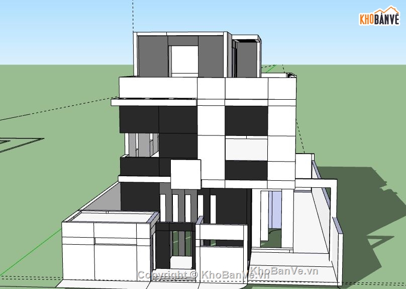 Biệt thự 3 tầng,model su biệt thự 3 tầng,file su biệt thự 3 tầng,biệt thự 3 tầng sketchup,file sketchup biệt thự 3 tầng