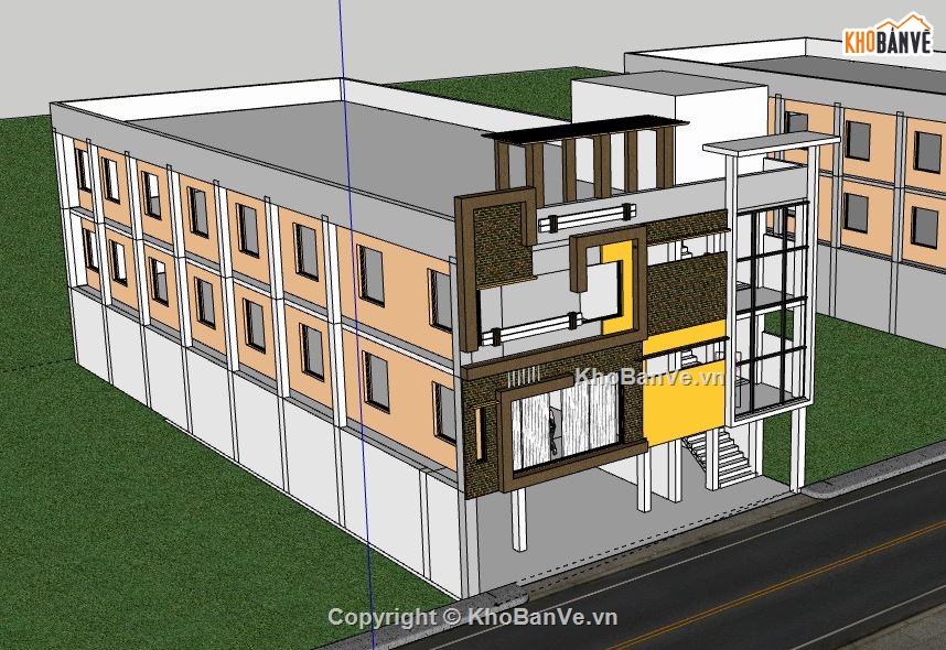 Biệt thự 3 tầng,model su biệt thự 3 tầng,file su biệt thự 3 tầng,biệt thự 3 tầng sketchup