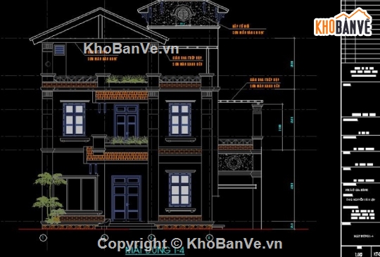 biệt thự 3 tầng,cad biệt thự 3 tầng,biệt thự 3 tầng file cad