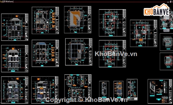 biệt thự 3 tầng,cad biệt thự 3 tầng,biệt thự 3 tầng file cad