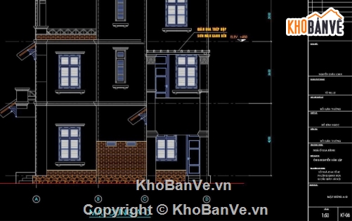 biệt thự 3 tầng,cad biệt thự 3 tầng,biệt thự 3 tầng file cad
