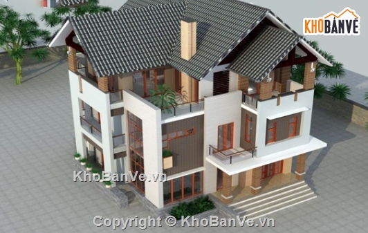 Biệt thự 3 tầng file cad,cad biệt thự 3 tầng,biệt thự 3 tầng  cad