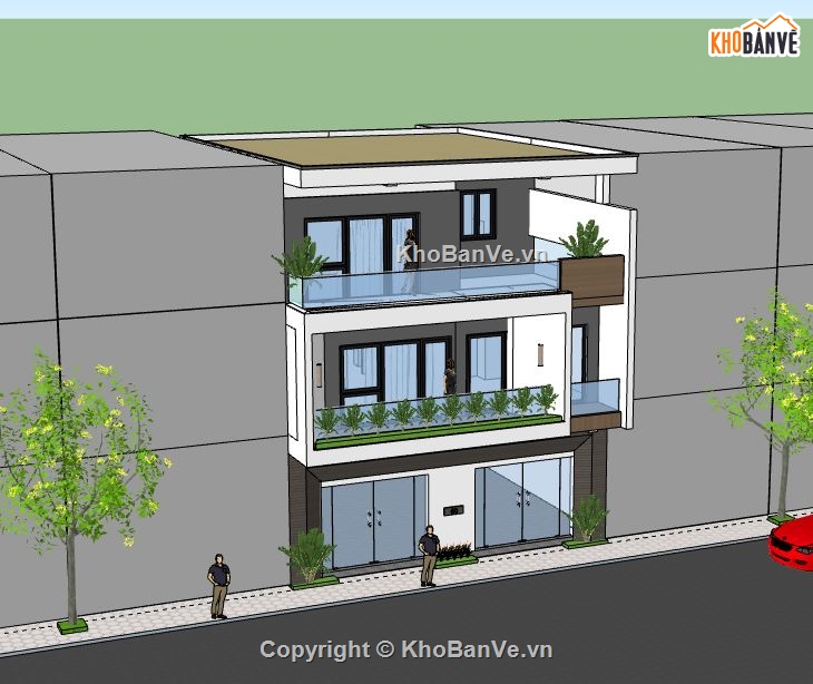 Biệt thự 3 tầng,model su biệt thự 3 tầng,file su biệt thự 3 tầng