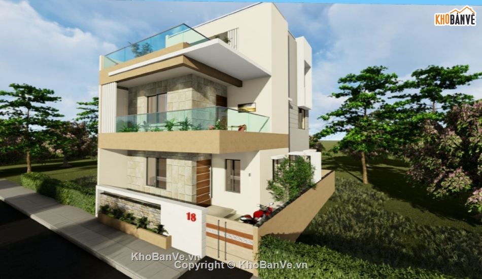 file 3d sketchup,Biệt thự 3 tầng file sketchup,biệt thự 3 tầng,file sketchup biệt thự 3 tầng