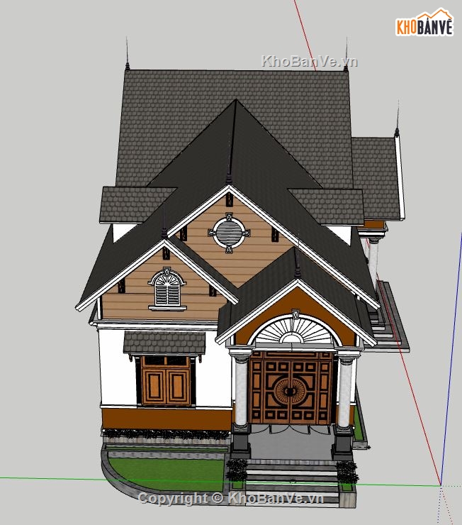 biệt thự 1 tầng,model su biệt thự 1 tầng,biệt thự 1 tầng file su,biệt thự 1 tầng model su,biệt thự 1 tầng sketchup