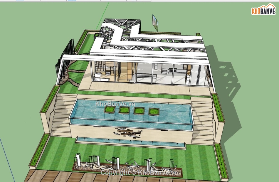 file sketchup biệt thự,model su biệt thự,biệt thự sketchup