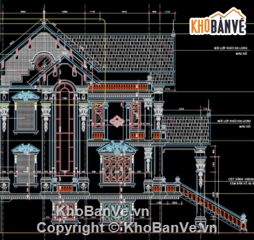 biệt thự 3 tầng,cad biệt thự 3 tầng,file cad biệt thự 3 tầng