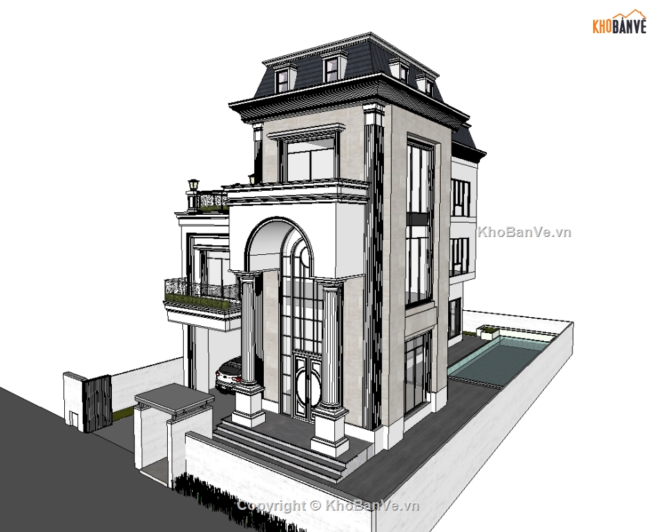 sketchup biệt thự,file sketchup biệt thự tân cổ điển,biệt thự  sketchup,sketchup biệt thự tân cổ điển,biệt thự cổ sketchup,cổ điển