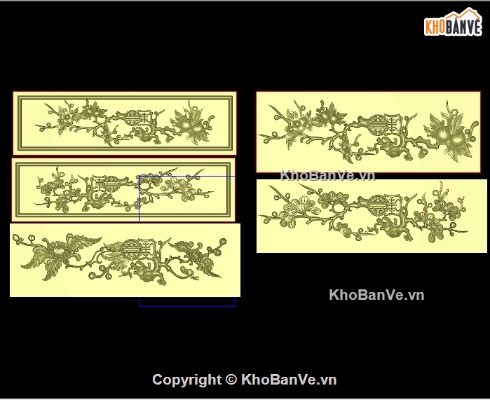 cổ bàn thờ,cổ bàn thờ tứ quý,Mẫu cổ tứ quý cnc