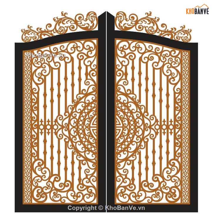 cnc cổng 2 cánh,thiết kế cổng 2 cánh,mẫu cổng 2 cánh cnc