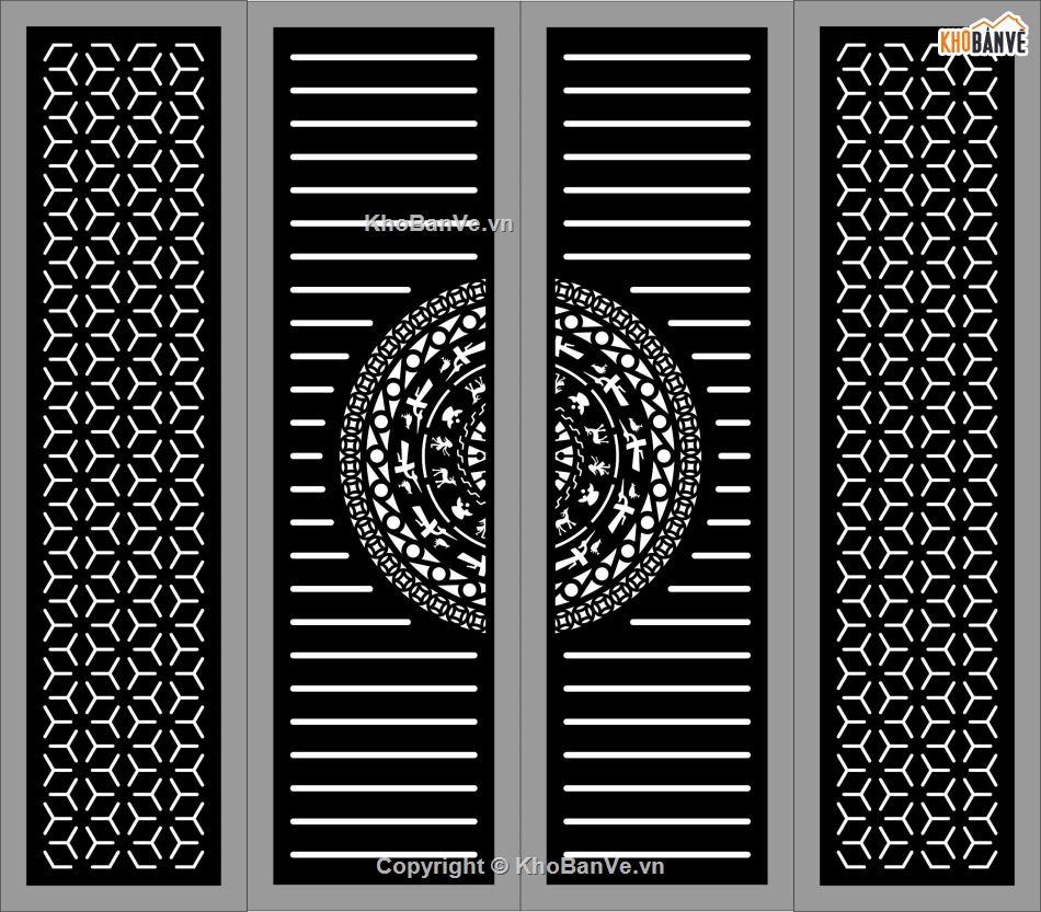 mẫu cổng 4 cánh,cổng 4 cánh cnc,file cnc cổng 4 cánh