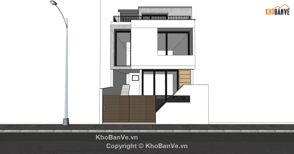 file sketchup nhà phố 2 tầng,nhà phố 2 tầng hiện đại,ngoại cảnh nhà phố 2 tầng,model su nhà phố,nhà phố 2 tầng dựng model su