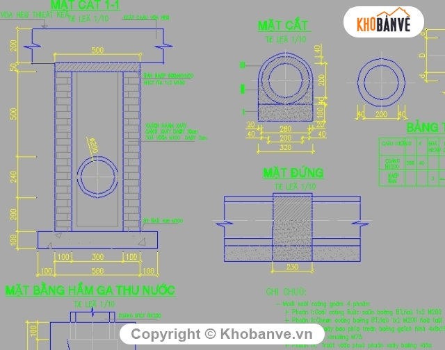 Bản vẽ cống hộp,cống thu nước,thiết kế cống cấp thoát nước,mẫu cống thoát nước