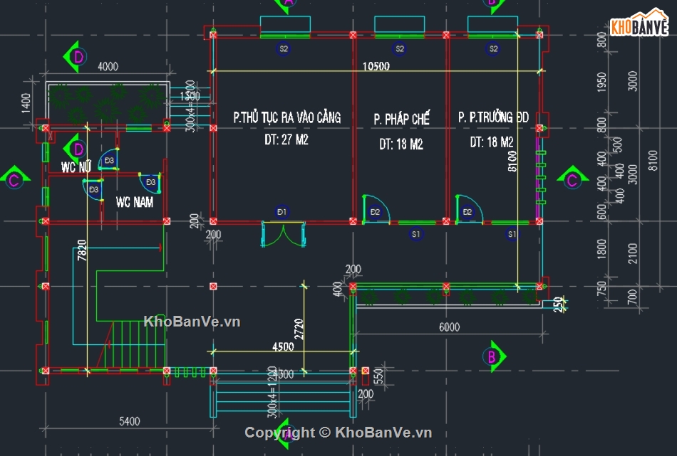 Bản vẽ nhà cảng vụ,bản vẽ nhà công vụ,nhà cảng vụ