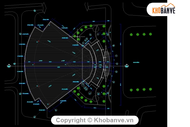 Thiết kế nhà hát ngoài trời,kiến trúc nhà hát,kiến trúc nhà hát ngoài trời,bản vẽ kiến trúc nhà hát