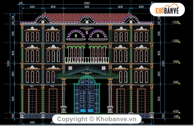 Bản vẽ,Hình đứng nhà,cad mẫu nhà,Bản vẽ autocad,tòa nhà văn phòng