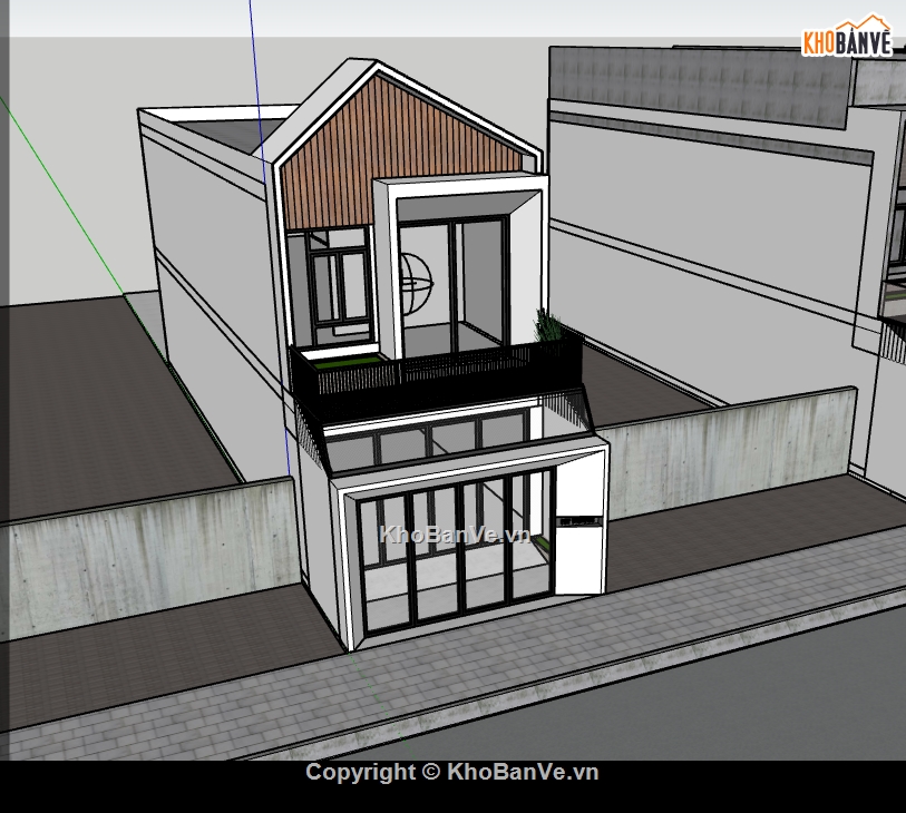nhà phố,nhà phố 2 tầng,su nhà phố,sketchup nhà phố,sketchup nhà phố 2 tầng