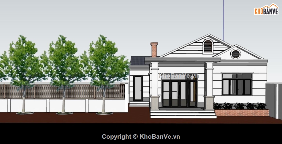 su nhà 1 tầng,model su nhà 1 tầng,sketchup nhà 1 tầng