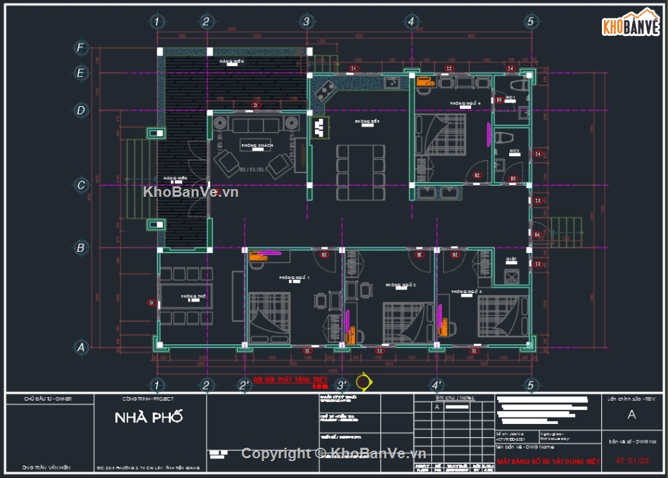 biệt thự 1 tầng mái nhật 11x15m,bản vẽ autocad biệt thự 1 tầng,thiết kế nhà 1 tầng