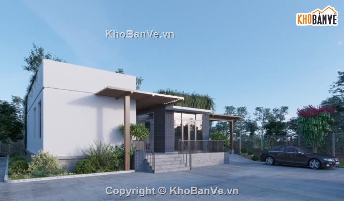 mẫu nhà 1 tầng,nhà 1 tầng đẹp,3dmax nhà 1 tầng