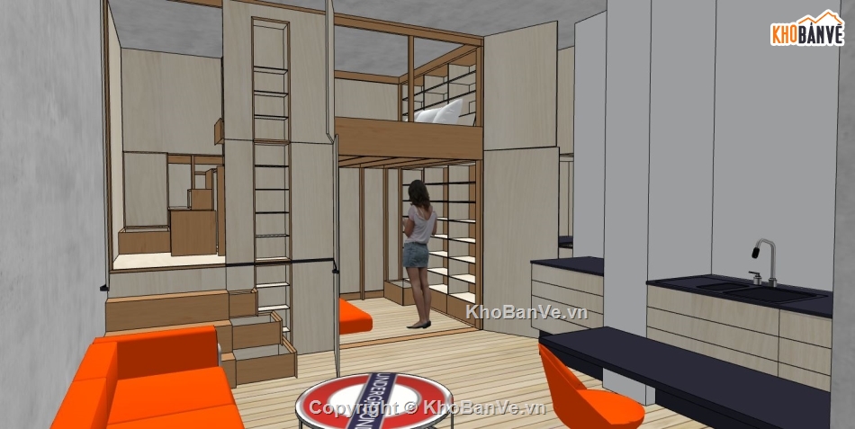 3d su nhà cấp 4,file sketchup nhà cấp 4,model su nhà cấp 4