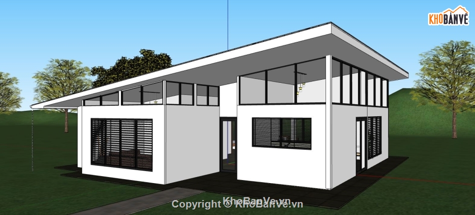 su biệt thự,model su biệt thự,sketchup biệt thự