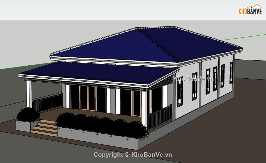 nhà cấp 4,nhà cấp 4 sketchup,sketchup nhà cấp 4,su nhà cấp 4