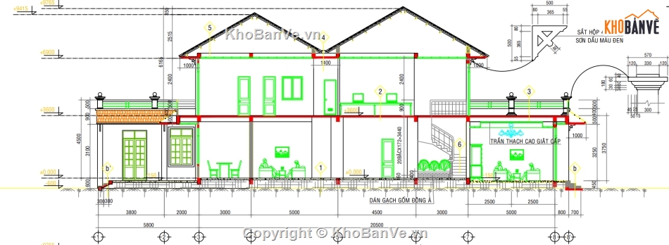 bản vẽ nhà ống 2 tầng,cad nhà ống 2 tầng,nhà ống 2 tầng