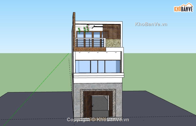 Nhà phố 2 tầng,Model su nhà phố 2 tầng,file su nhà phố 2 tầng