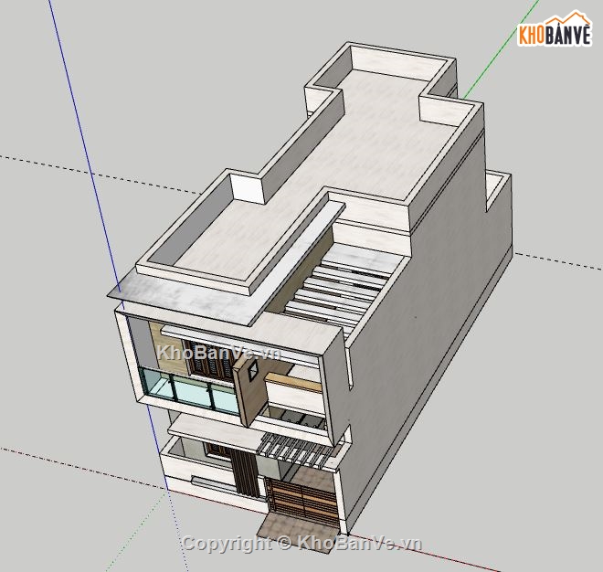 Nhà phố 2 tầng,model su nhà phố 2 tầng,nhà phố 2 tầng file su