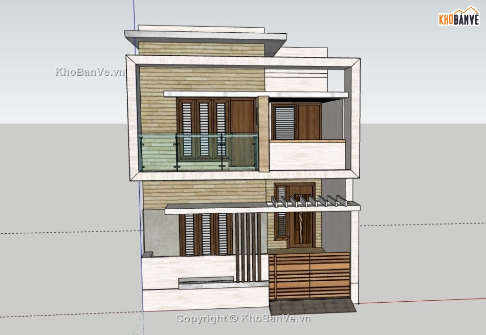 Nhà phố 2 tầng,model su nhà phố 2 tầng,nhà phố 2 tầng file su