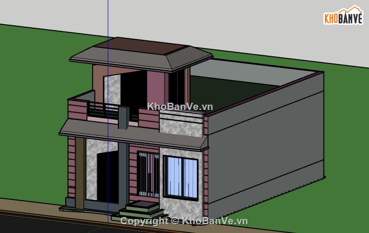 Nhà phố 2 tầng,model su nhà phố 2 tầng,file su nhà phố 2 tầng