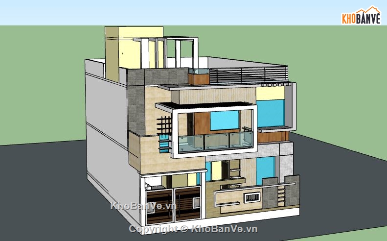 Nhà phố 2 tầng,model su nhà phố 2 tầng,file su nhà phố 2 tầng,nhà phố 2 tầng file sketchup,sketchup nhà phố 2 tầng