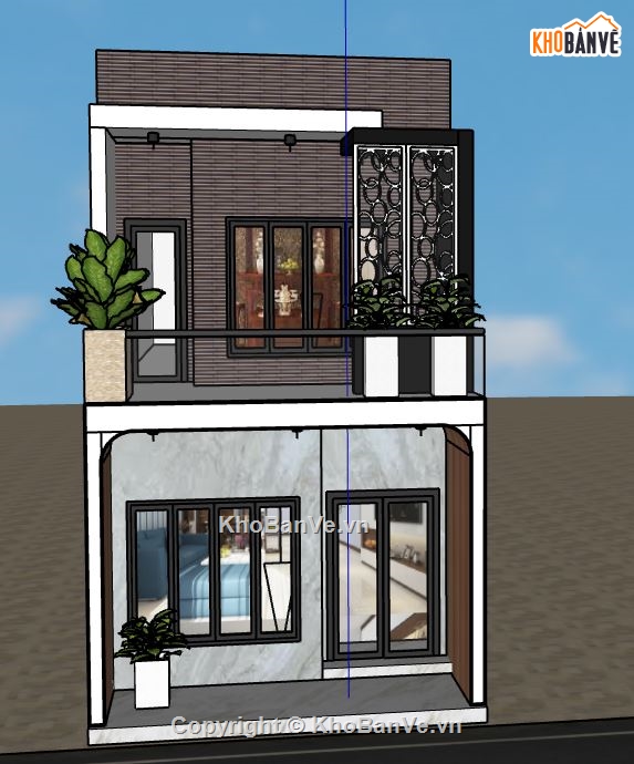 sketchup nhà phố 2 tầng,nhà phố sketchup,file sketchup nhà phố,file nhà phố sketchup,model su nhà phố 2 tầng