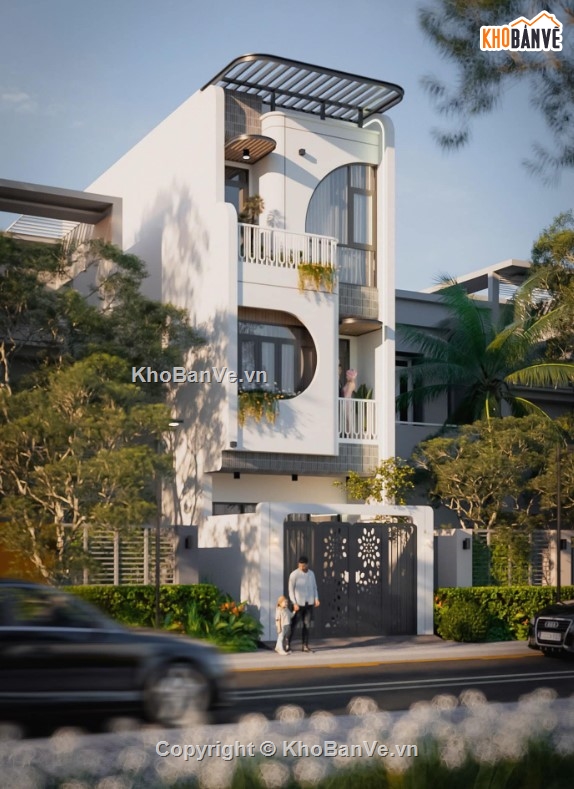 3dmax nhà phố 3 tầng,nhà phố 3 tầng,mẫu nhà phố 3 tầng