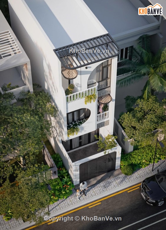 3dmax nhà phố 3 tầng,nhà phố 3 tầng,mẫu nhà phố 3 tầng