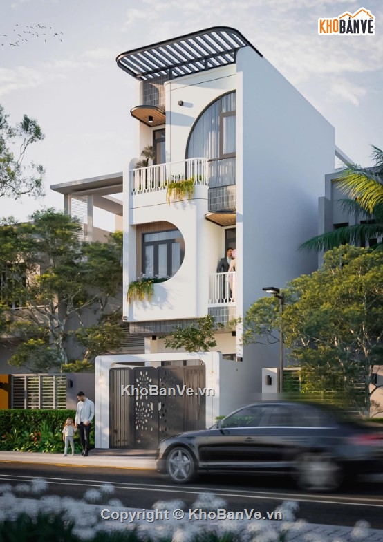 3dmax nhà phố 3 tầng,nhà phố 3 tầng,mẫu nhà phố 3 tầng