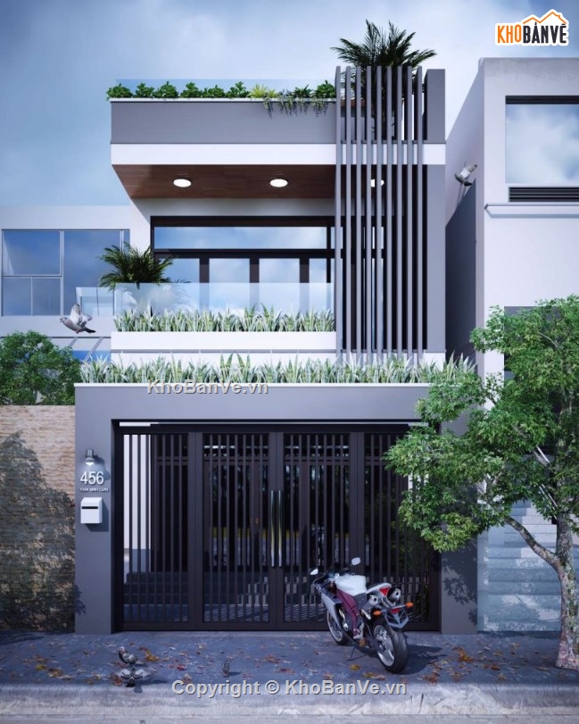 file 3dmax nhà phố,nhà phố 3 tầng,3dmax nhà phố