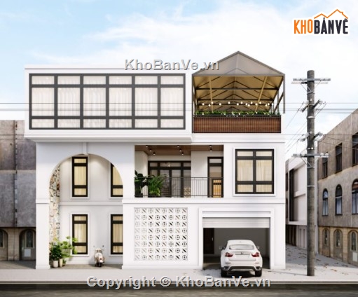 nhà phố 3 tầng,mẫu nhà phố đẹp,mẫu nhà 3 tầng