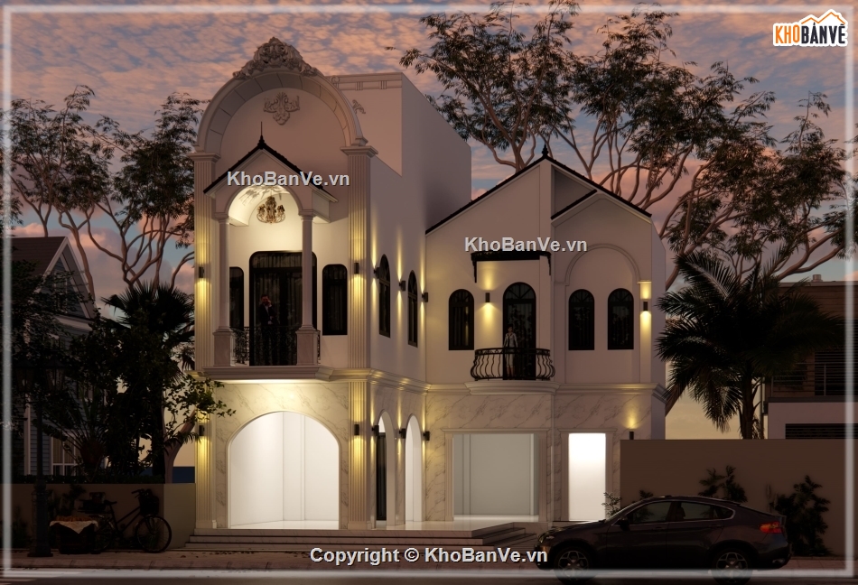 phong cách cổ điển,Mẫu nhà phố,cổ điển,nhà cổ điển