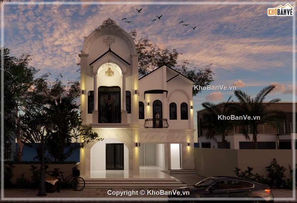 phong cách cổ điển,Mẫu nhà phố,cổ điển,nhà cổ điển