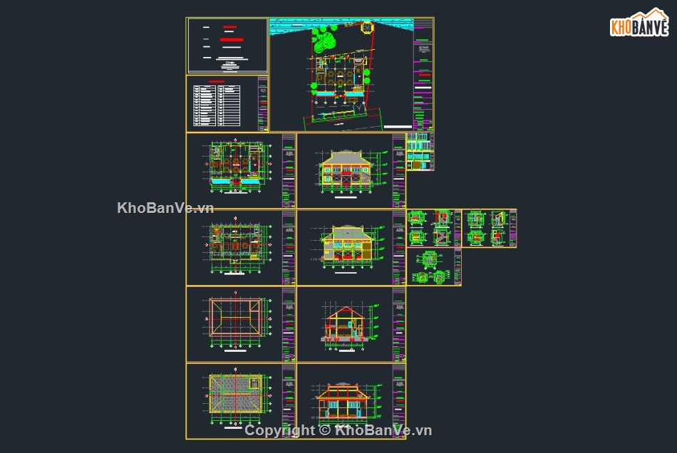 nhà thờ họ,nhà 3 gian,bản vẽ nhà thờ họ,mẫu nhà thờ họ,autocad nhà thờ,hồ sơ nhà thờ họ