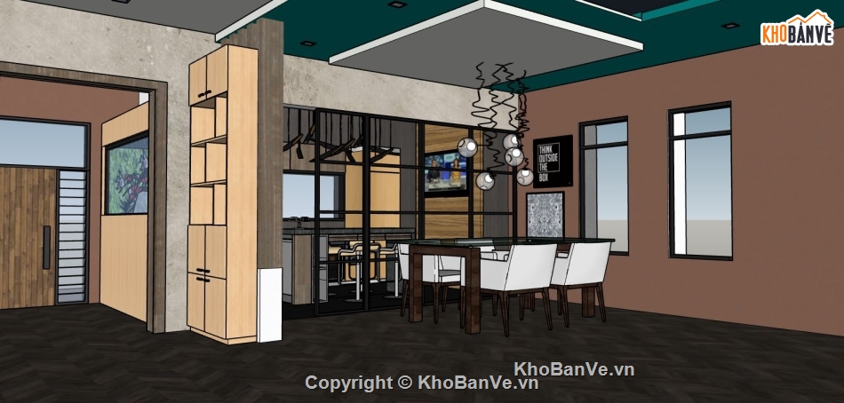 model su phòng bếp,su phòng bếp,model sketchup phòng bếp