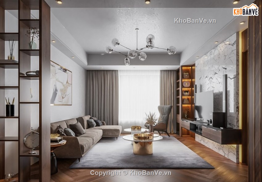 phòng khách hiện đại,phòng khách sang trọng,sketchup phòng khách hiện đại