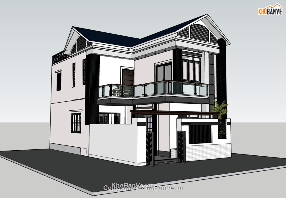 nhà phố 3 tầng,su nhà phố,sketchup nhà phố,su nhà phố 3 tầng