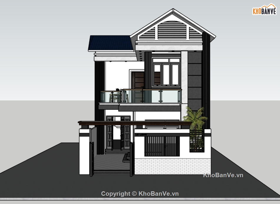 nhà phố 3 tầng,su nhà phố,sketchup nhà phố,su nhà phố 3 tầng