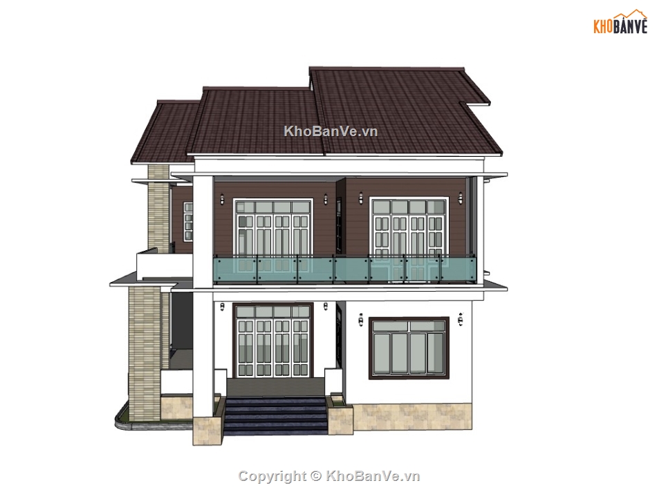 nhà phố  2 tầng,su nhà phố,sketchup nhà phố,su nhà phố 2 tầng